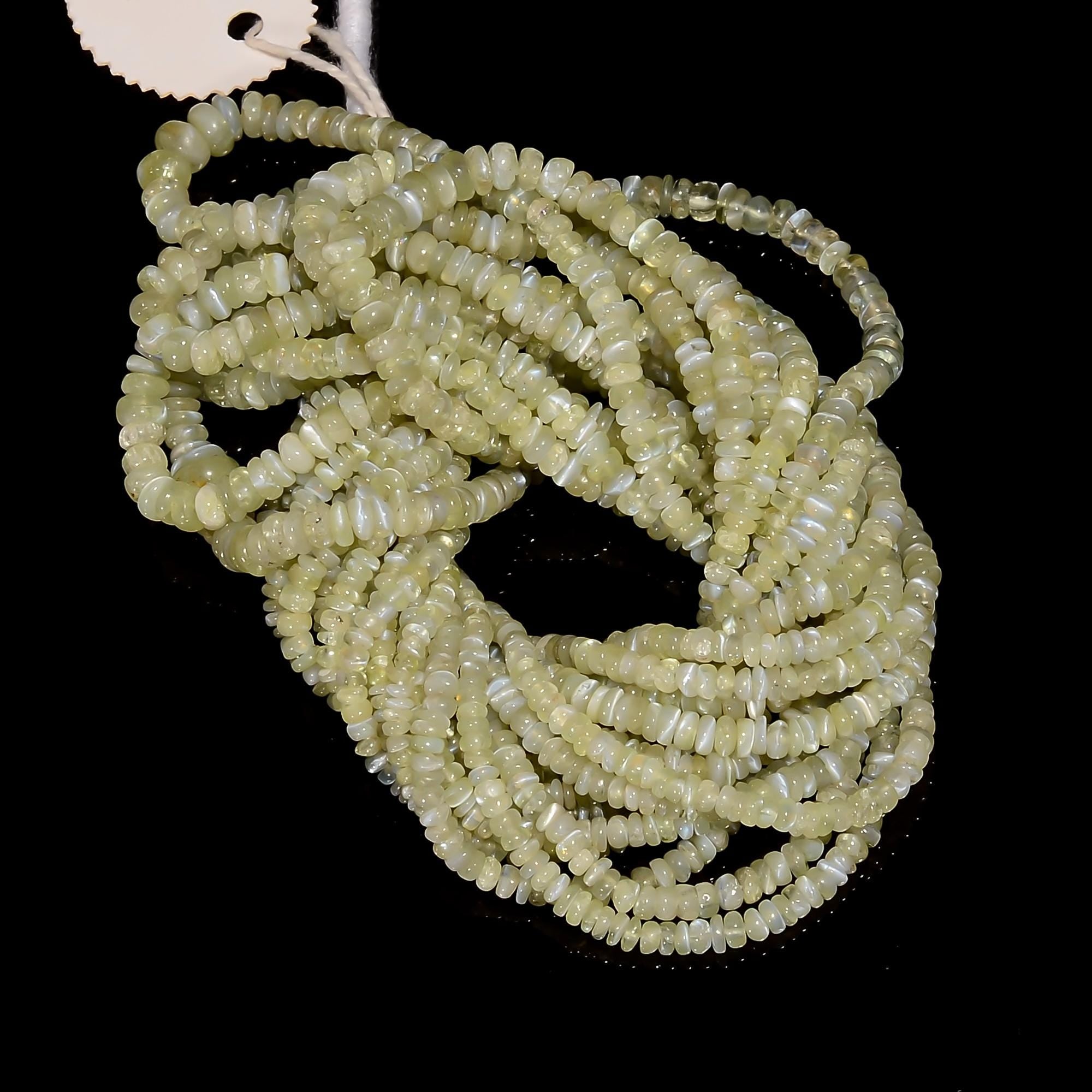 chrysoberyl cats eye natural gemstone rondelle shape smooth 9 lines strand 16 beads 2x2 7x7 mm 535 5 ct yn 531